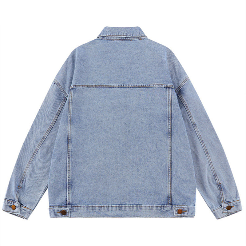 Oversized Button-Up Denim Jacket