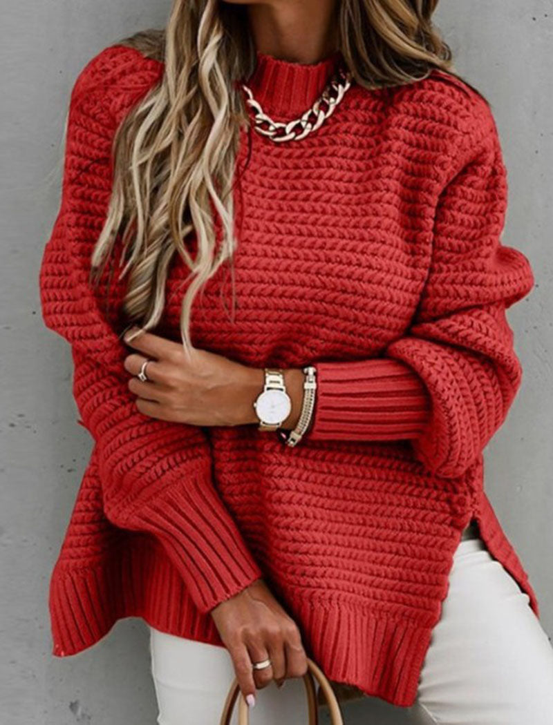 Chunky Knit High-Low Sweater