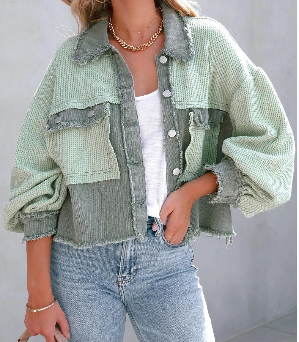 Buttoned Crop Jacket