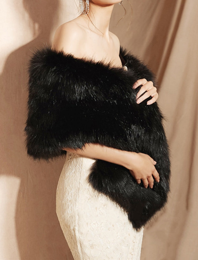 Faux Fur Wrap Shawl