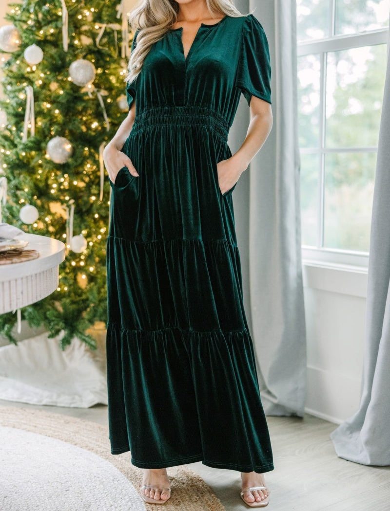 Tiered Maxi Dress with Empire Waist