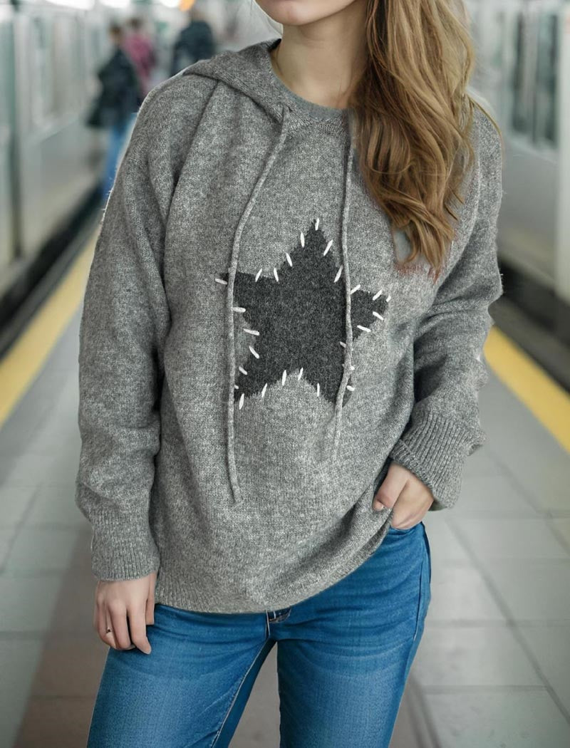 Relaxed Fit Hoodie with Graphic Print