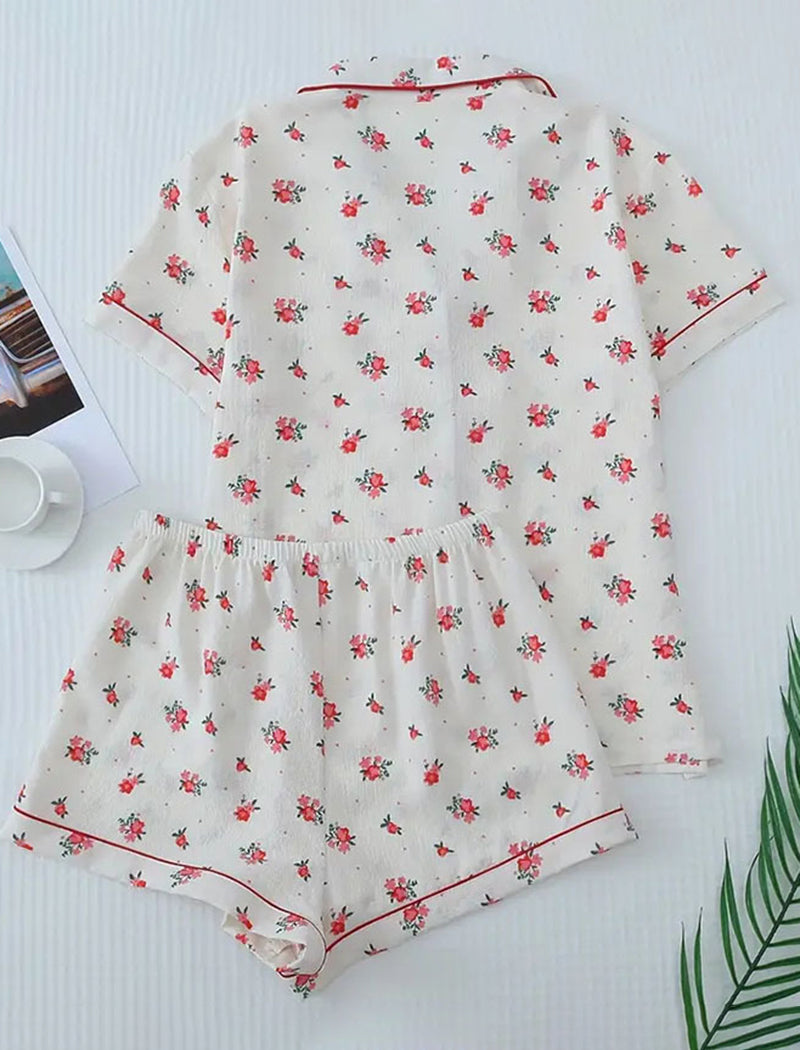 Floral Print Casual Lounge Set