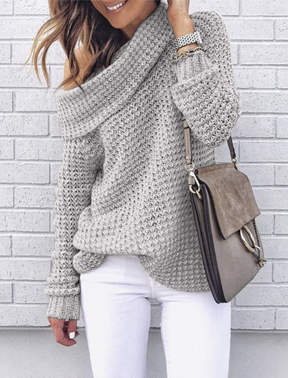 Off-Shoulder Knit Sweater