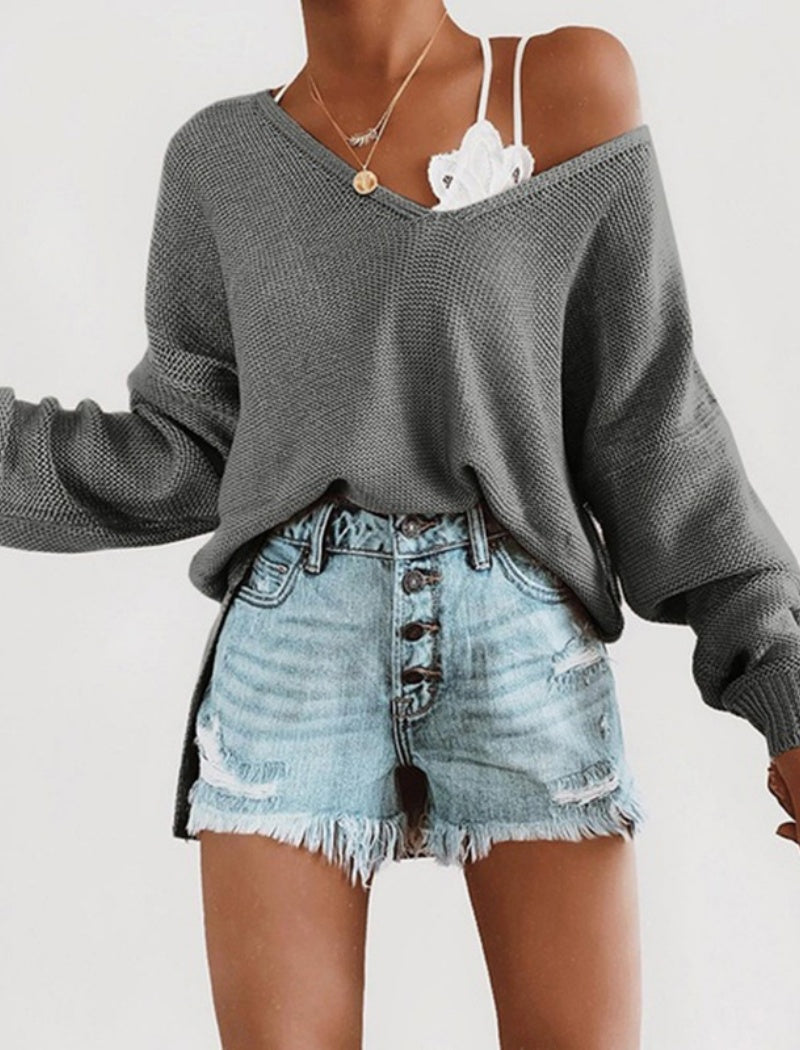 Oversized V-Neck Sweater