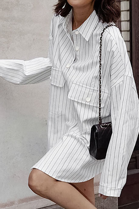 Striped Shirt Dress