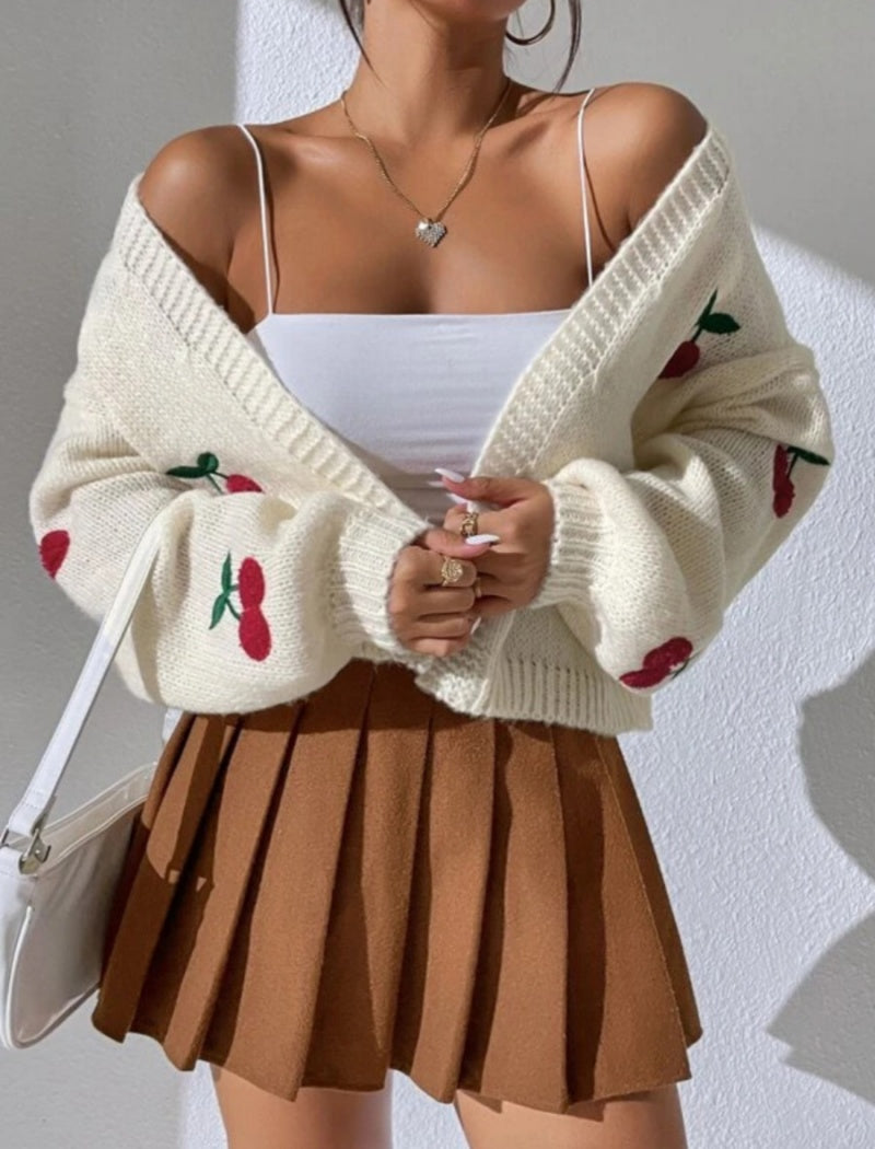 Cherry Knit Cardigan