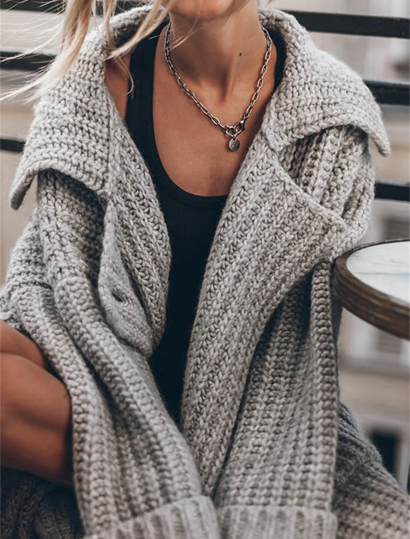 Chunky Knit Open Front Cardigan