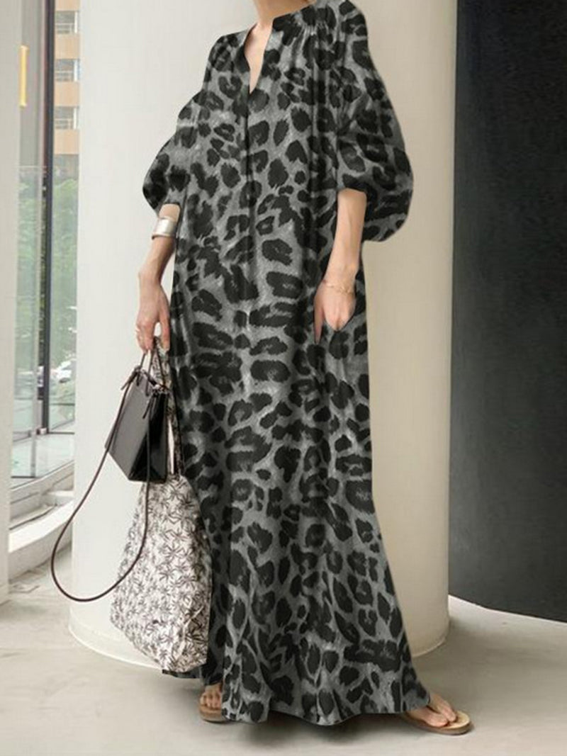 Leopard Print Maxi Dress