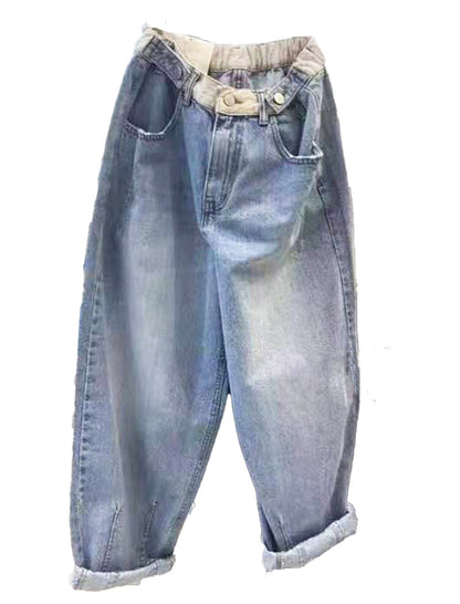 High-Rise Folded Cuff Jeans