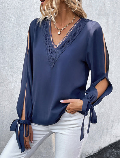 Lace-Up Cutout Shirt