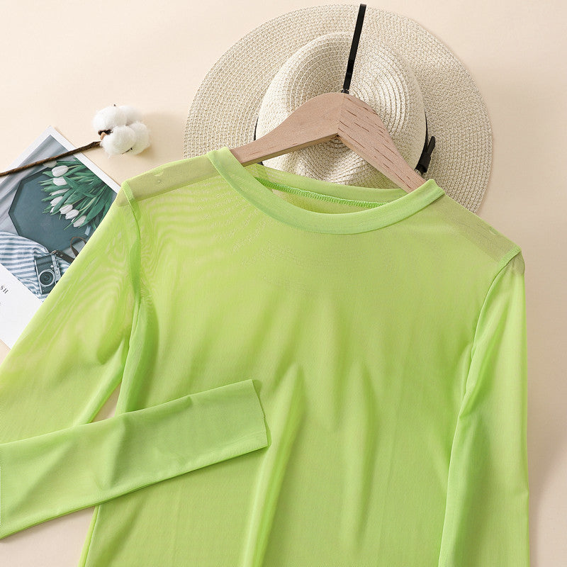 Ice Silk Mesh Sunscreen Base Shirt