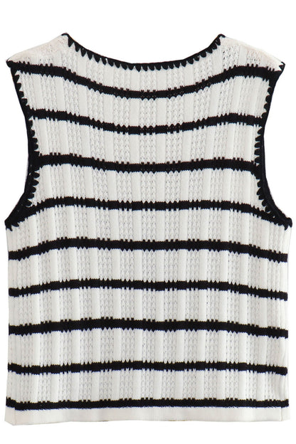 Striped Knit Vest Top