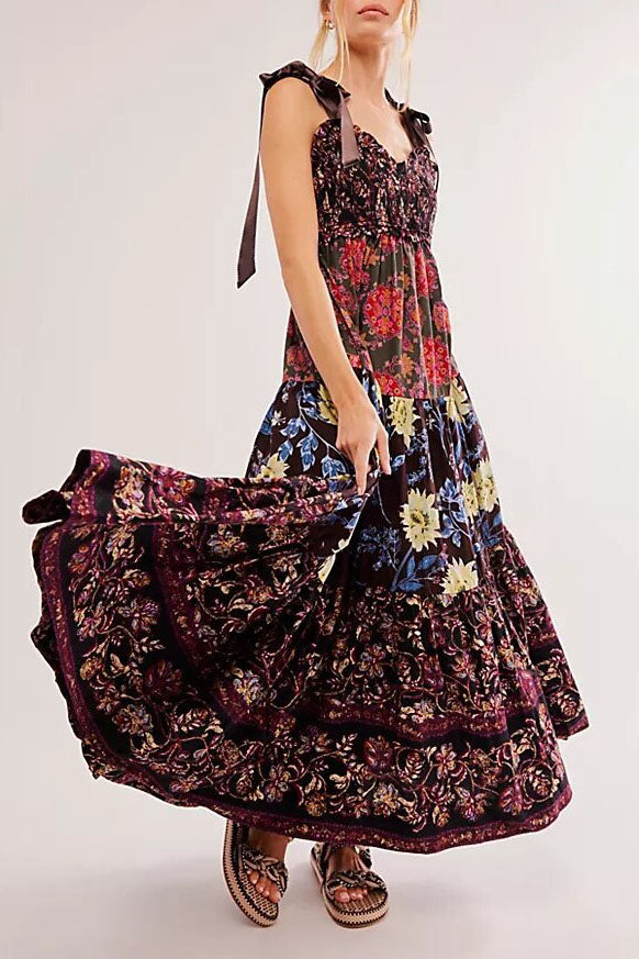 Tiered Floral Maxi Dress