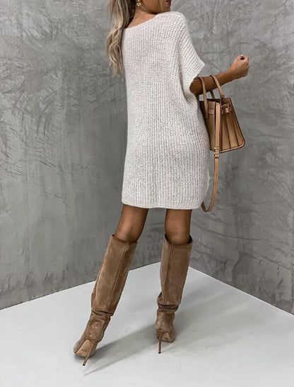 Oversized Knit Sweater Dress