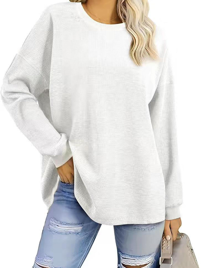 Solid Drop-Sleeve Knit Top