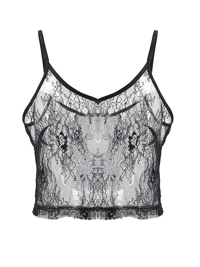 Lace Overlay Cami Top