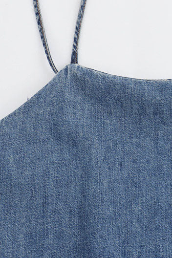 Denim Spaghetti Strap Dress