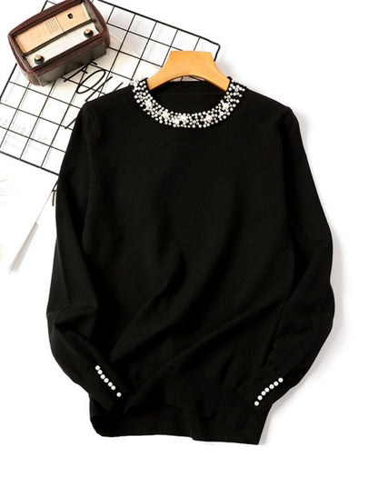 Embellished Crew Neck Top