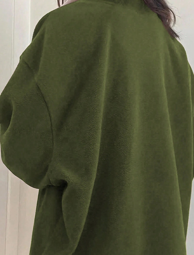 Quarter-Zip Pullover with Contrasting Stripe