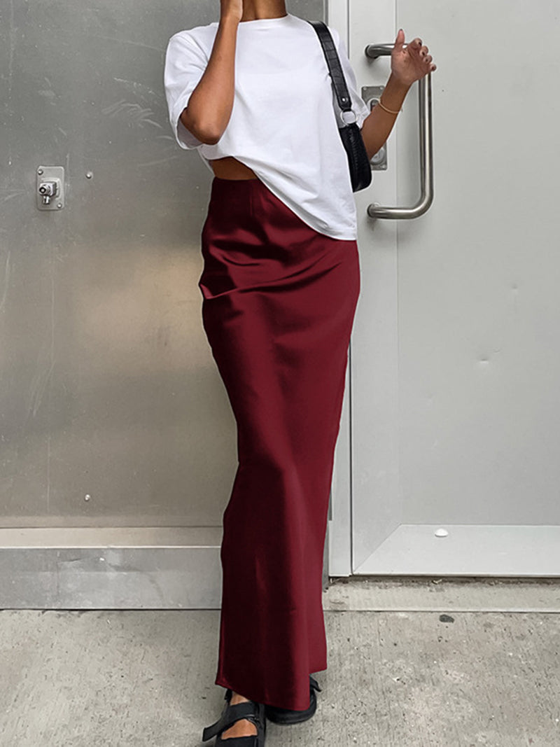 Satin Maxi Skirt