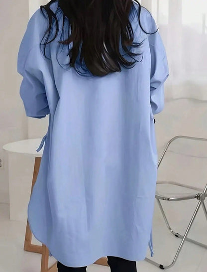 Loose Front Tie Shirt
