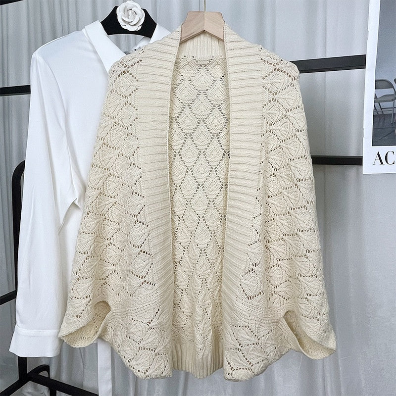 Open-Front Cable Knit Cardigan