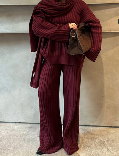 Cozy Ribbed Knit Lounge Set