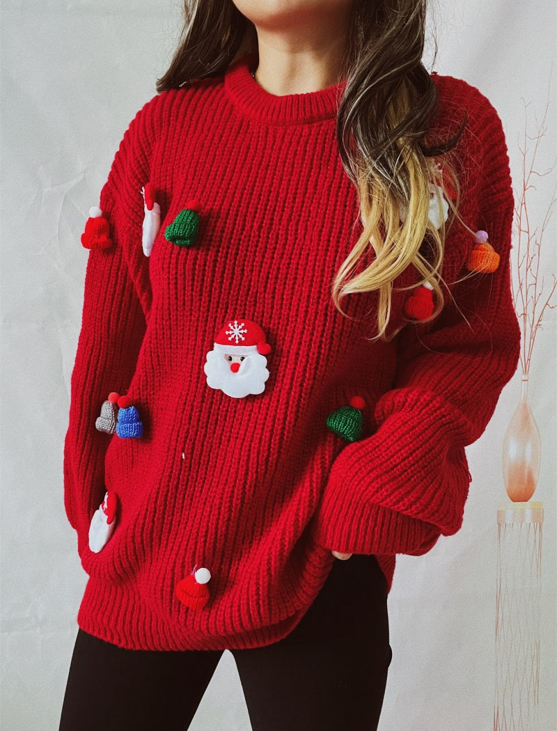 3D Christmas Santa Sweater