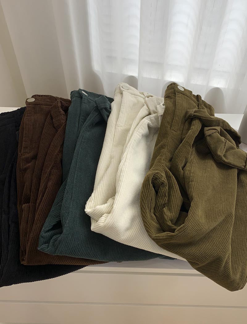 Wide-Leg Corduroy Trousers