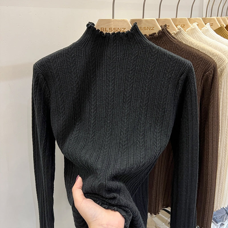 Ribbed High-Neck Sweater