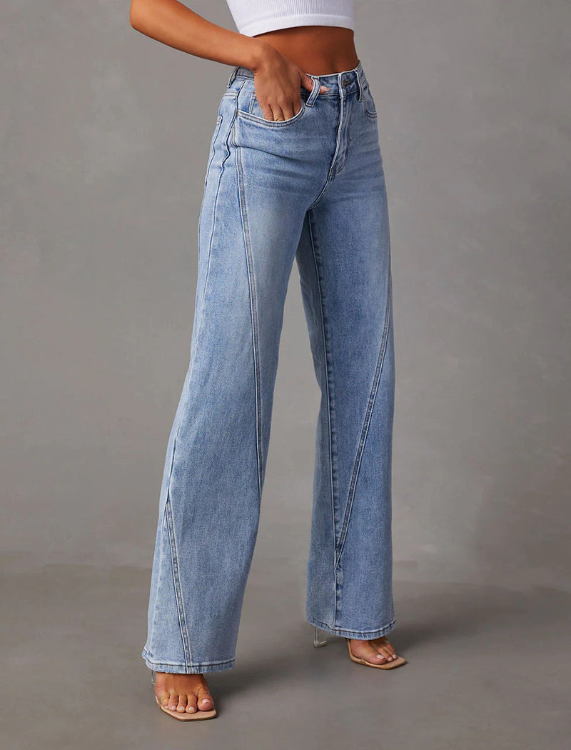 High-Rise Wide-Leg Denim Jeans