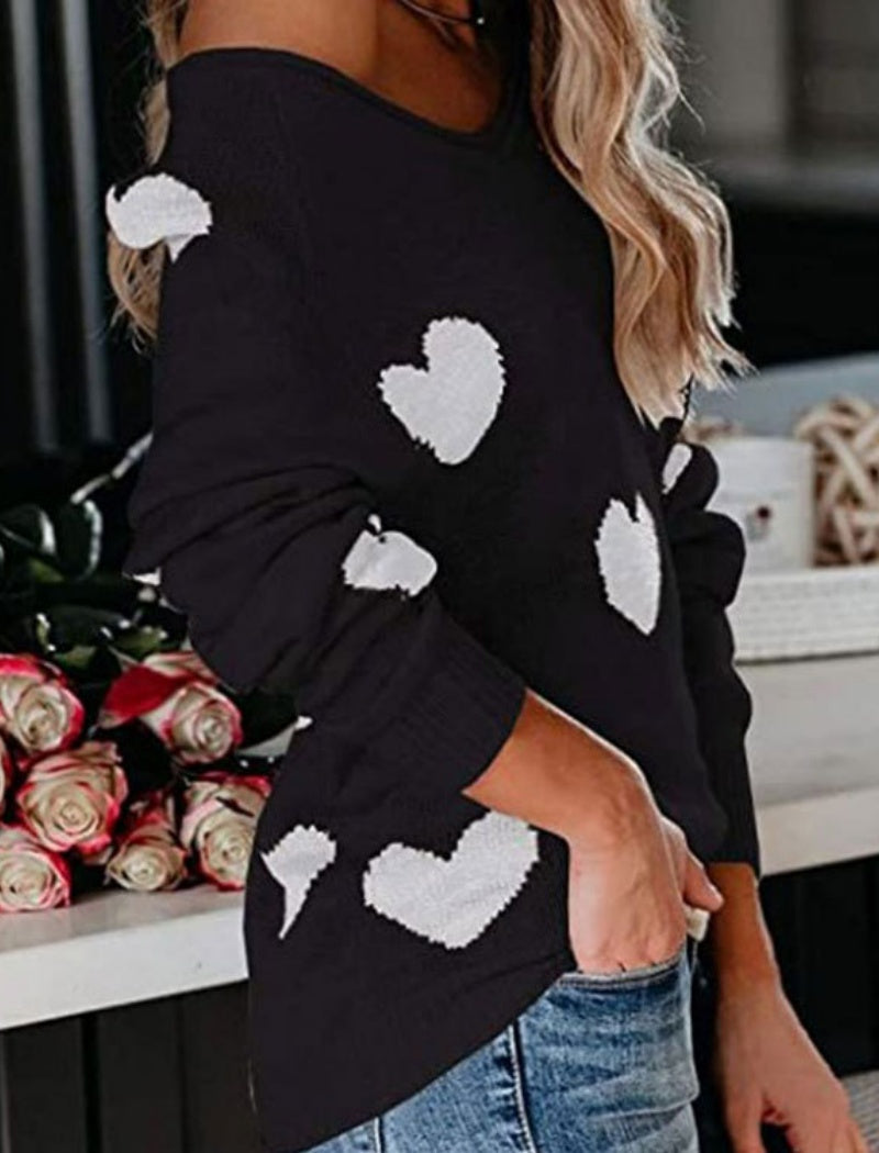 Heart Knit Pullover