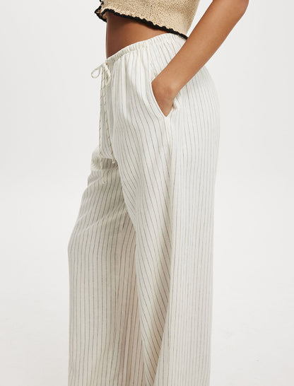 High-Waisted Graphic Wide-Leg Pants