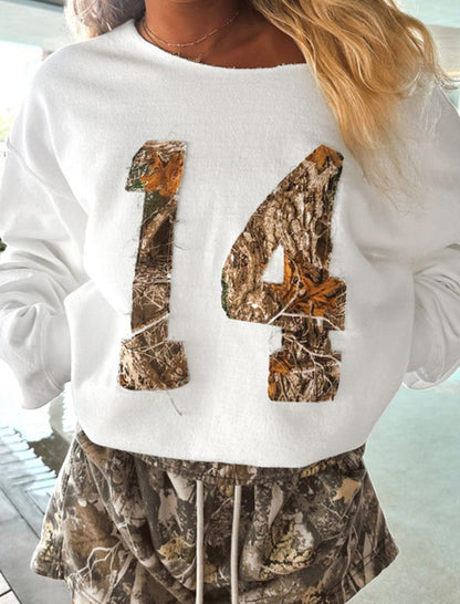 Oversized 14 Graphic Print Top