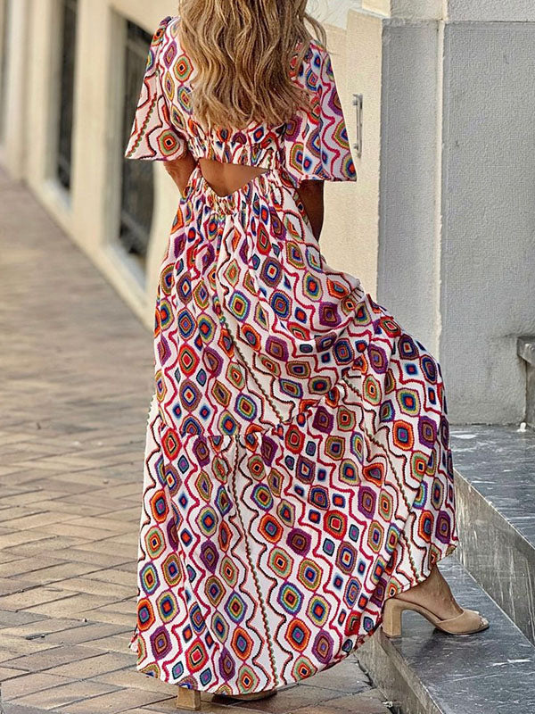 Boho Graphic Maxi Dress