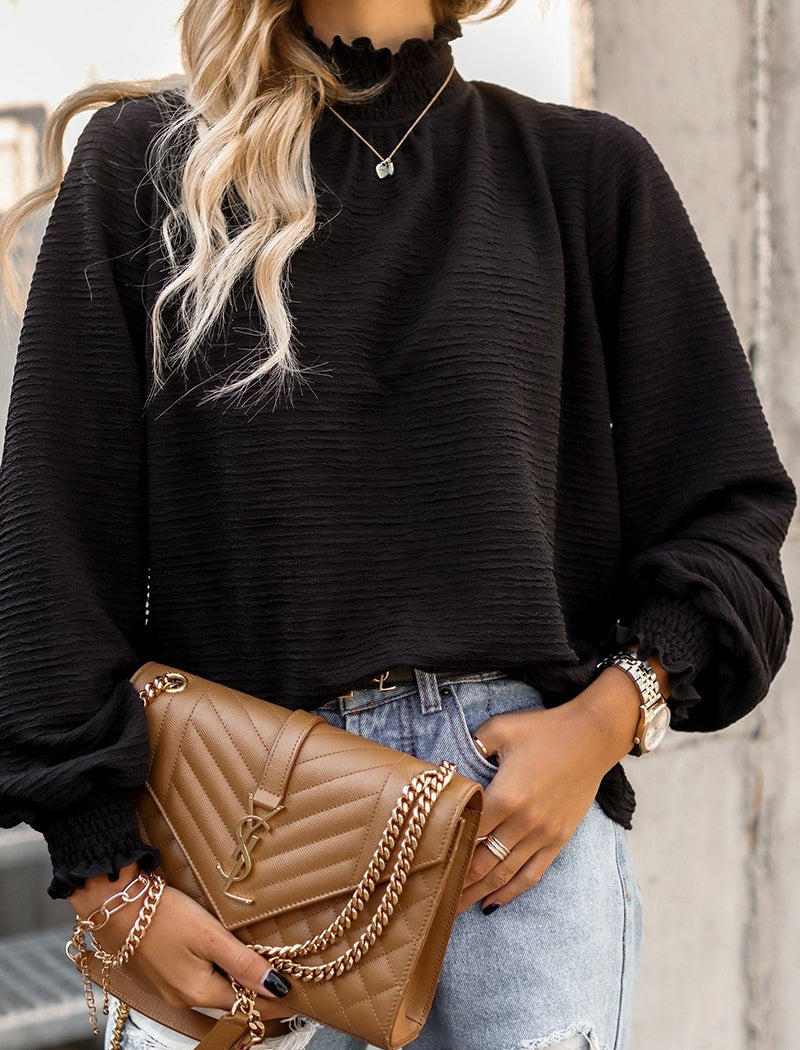 High Neck Long Sleeve Top