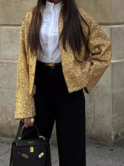 Shimmer Bomber Jacket