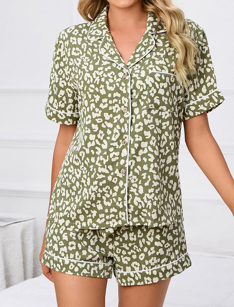 Printed Pajama Loungewear Set