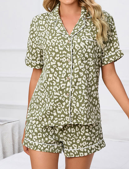 Printed Pajama Loungewear Set