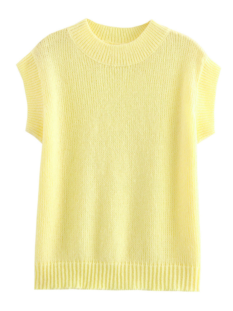 Sleeveless Knit Sweater Top