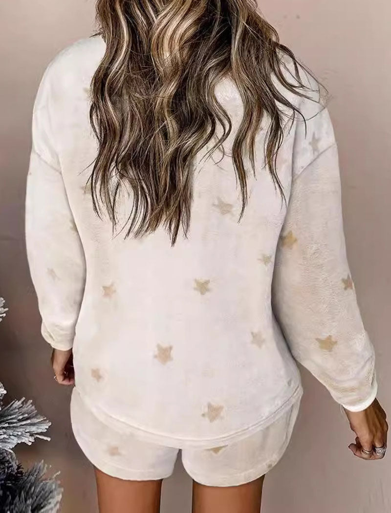 Cozy Star Print Lounge Set