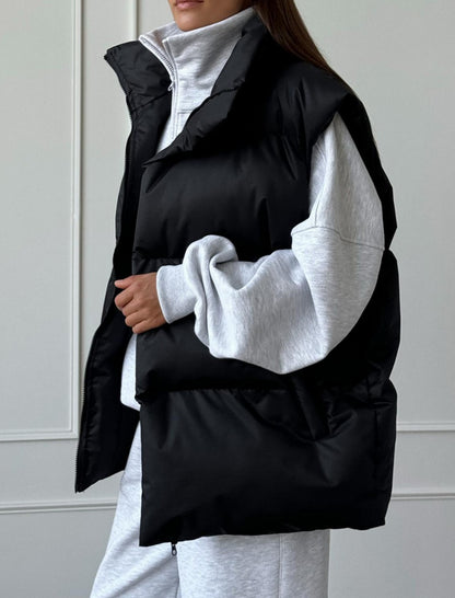 Oversized Quilted Puffer Vest