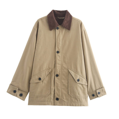 Corduroy Collar Utility Jacket