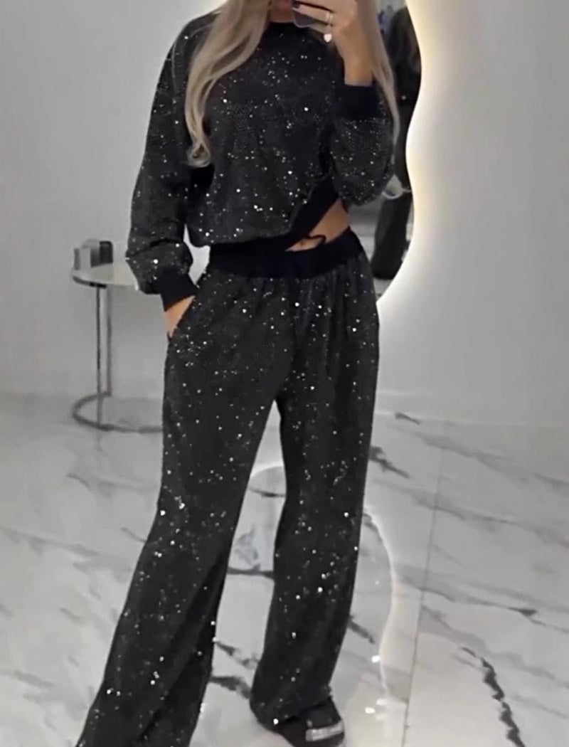 Sequin Two-Piece Lounge Set