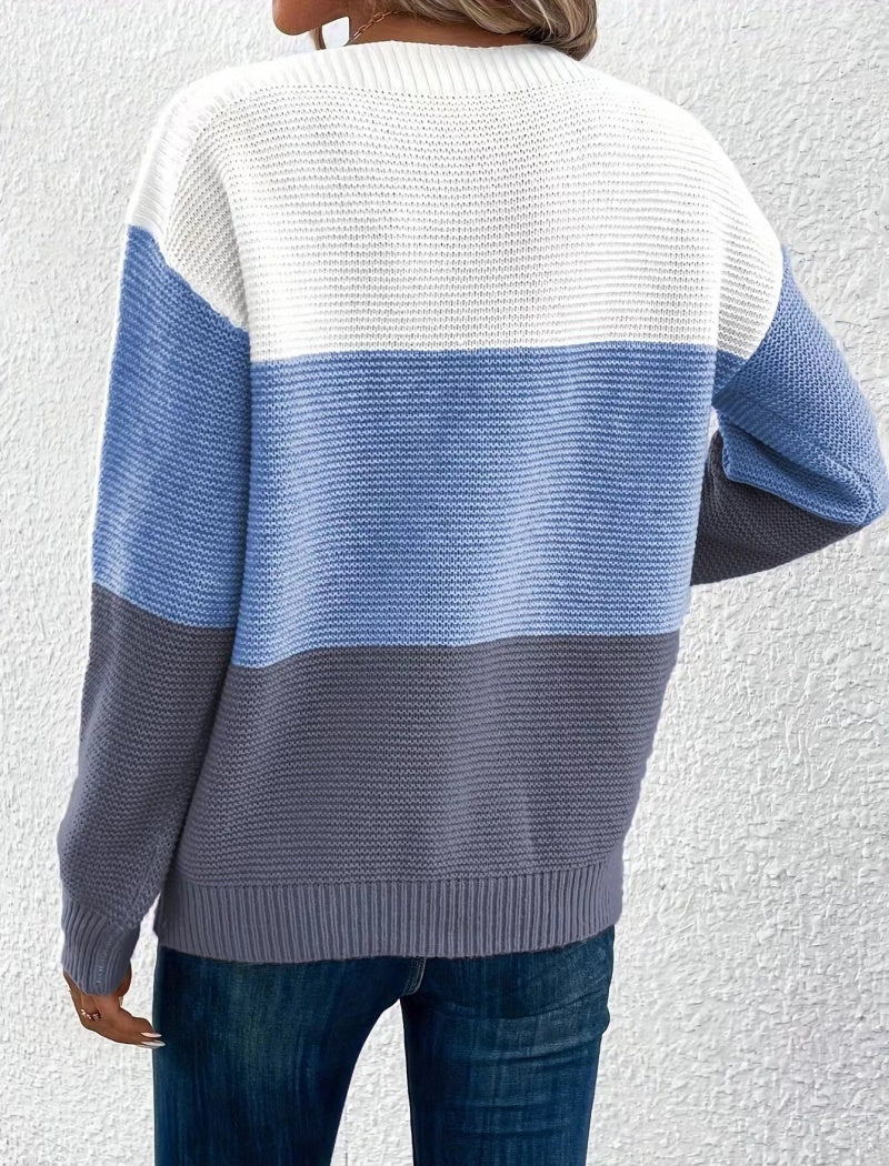 Color Block Knit Sweater