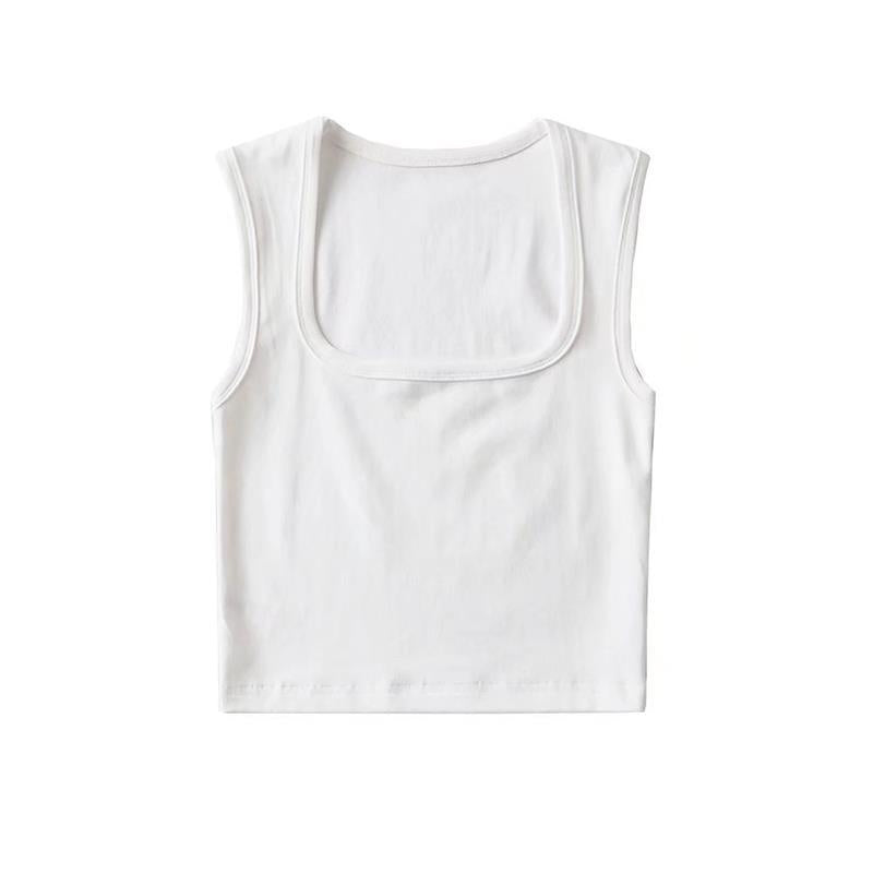 Square Neck Cropped Tank Top