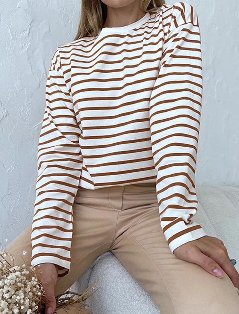 Striped Long-Sleeve Top