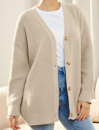 Oversized Button-Front Cardigan