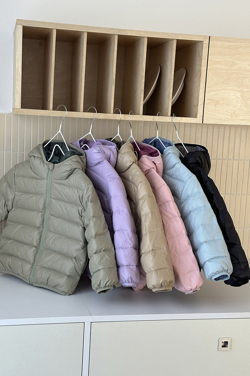 Solid Quilted Puffer Jacket (Kids)